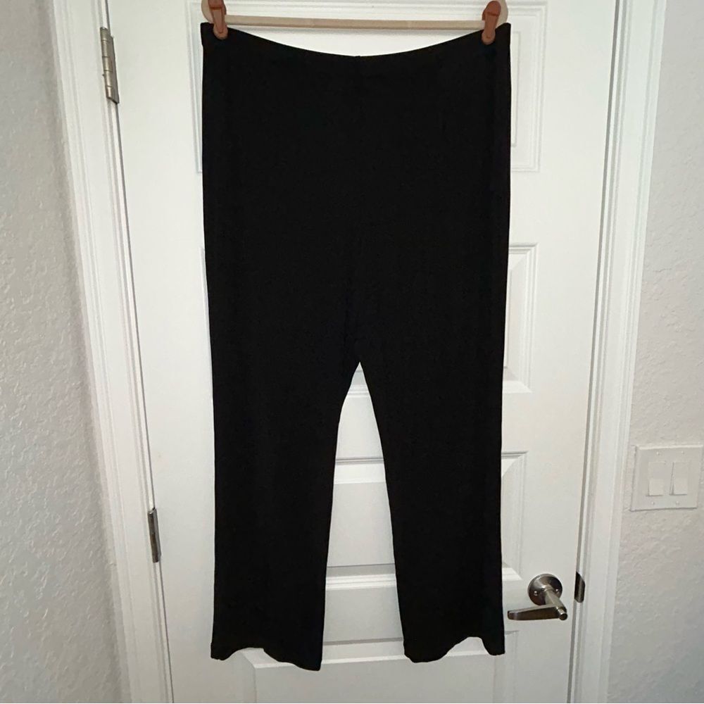Chico’s Pull On Elastic Waistband Jersey Knit Travel Pants Chicos